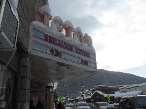 Teton Theater on a snowy day